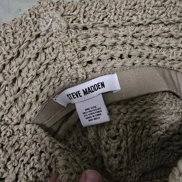 Steve Madden Crochet Bucket Hat _ Camel - Picture 3 of 4